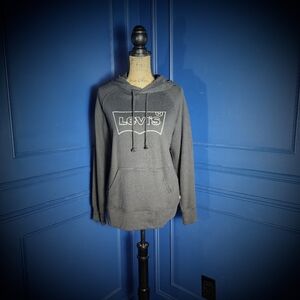 New! Levi's Silver Glitter Logo Hoodie - Black
